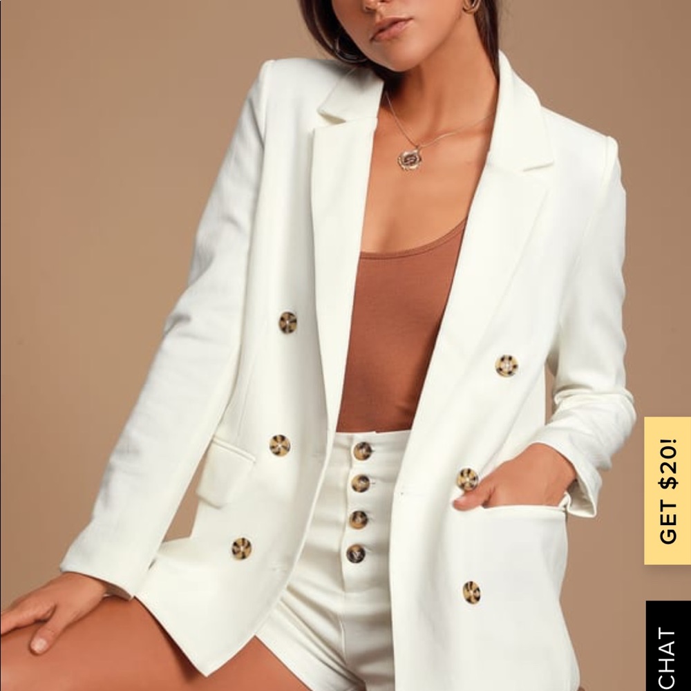 Honey Punch TERRACE WHITE BLAZER